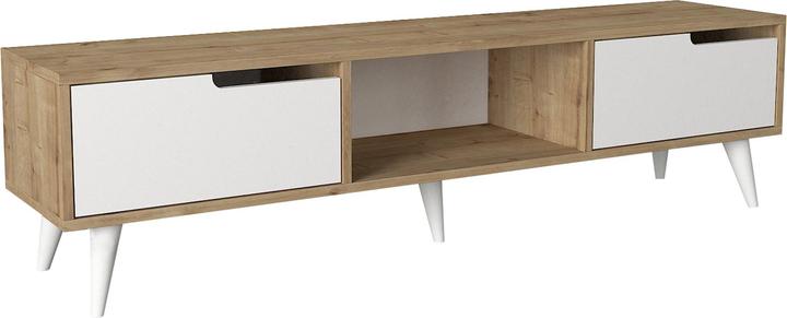 Produktbild En.Casa Fernsehschrank Kullila 160x35x40 cm Eicheoptik/Weiss (160 x 35 x 40 cm)