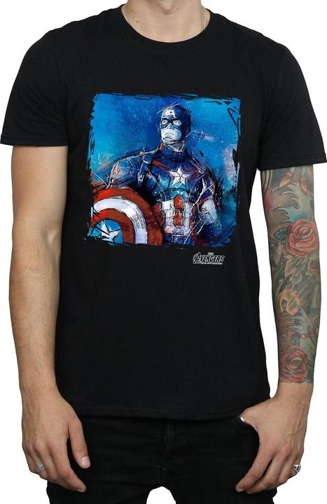Immagine prodotto Captain America Maglietta artistica in cotone (L)
