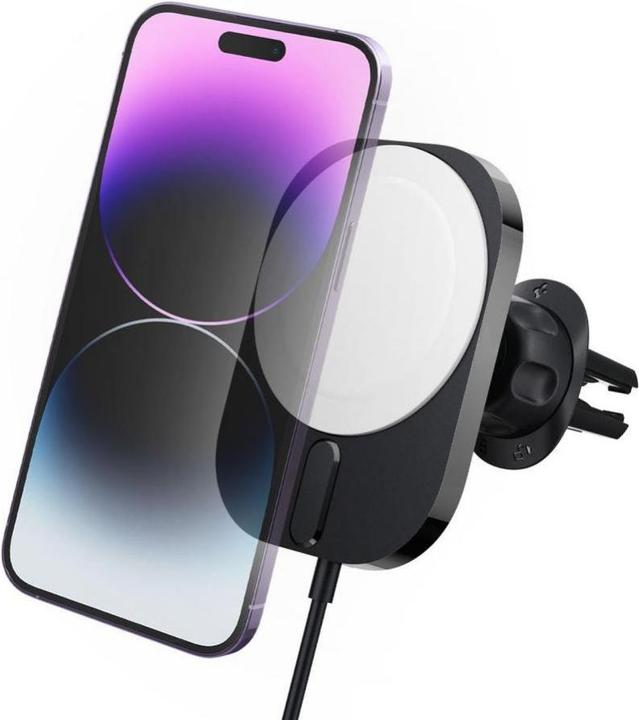 Produktbild Spigen Autohalterung mit Ladegerät ITM12W Onetap Pro 3 Magnetic Magsafe Vent Car Mount Wireless Charger b (15 W)