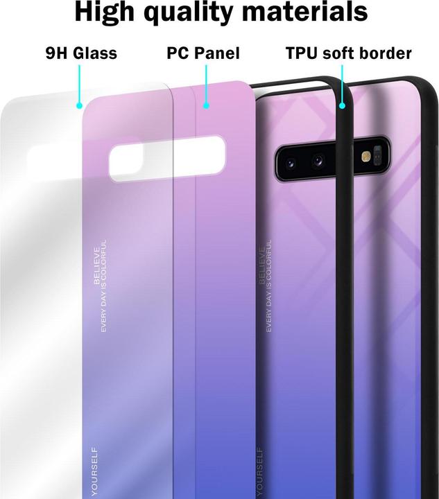 Produktbild Cadorabo TPU 2 Farben Glas Cover (Samsung Galaxy S10+)