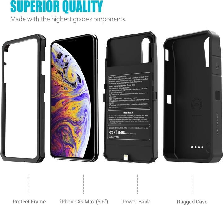 Actual product image ZeroLemon Battery Cover (Apple iPhone XS Max)