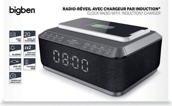 Actual product image Bigben Alarm clock radio RR140 induction grey