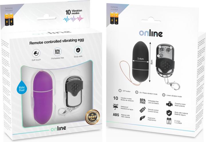 Actual product image Online Vibro egg with remote control, size L