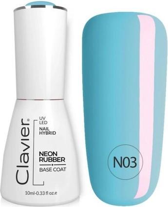 Actual product image Clavier Luxury Nail Neon Rubber Base N03 10Ml