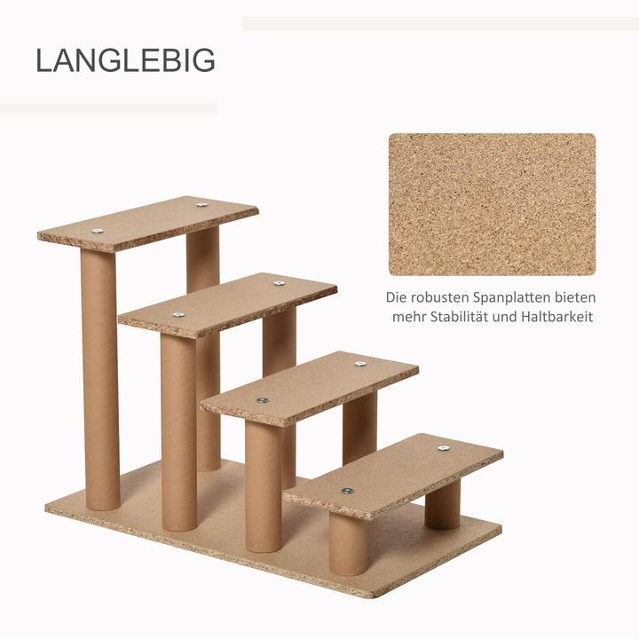 Produktbild PawHut Haustiertreppe mit abnehmbarem Bezug (Hund, Waschbar, Faltbar)