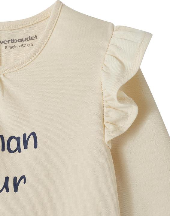 Produktbild Vertbaudet Baby T-Shirt mit Schriftzug Bio-Baumwolle (92)