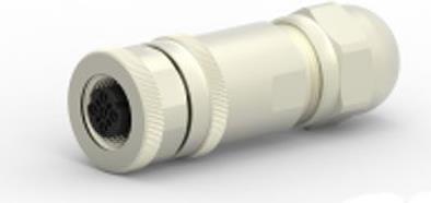 Produktbild TE Connectivity M12 FEMALE,4P GOLD D_CODE S SHIELDED PG7