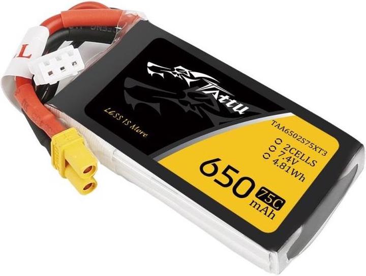 Image du produit Tattu Accu RC LiPo 650 mAh 7.4 V 75C (7.40 V, 650 mAh)