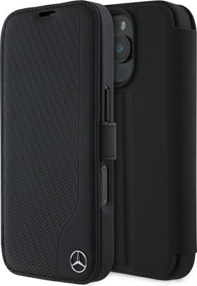 Mercedes MEBKP16X23RBGVK iPhone 16 Pro Max 6.9" czarny/black Imitation cuir bois (Apple iPhone 16 Pro Max)