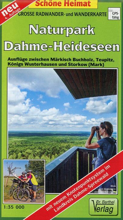 Image du produit Grande carte de randonnée à vélo et à pied du parc naturel Dahme-Heideseen 1 : 35 000