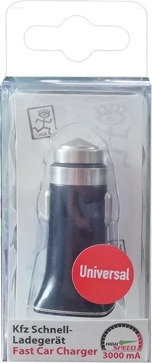 Immagine prodotto 2GO Caricatore rapido per auto 12V/24V-nero Univ. USB Quick-Ch