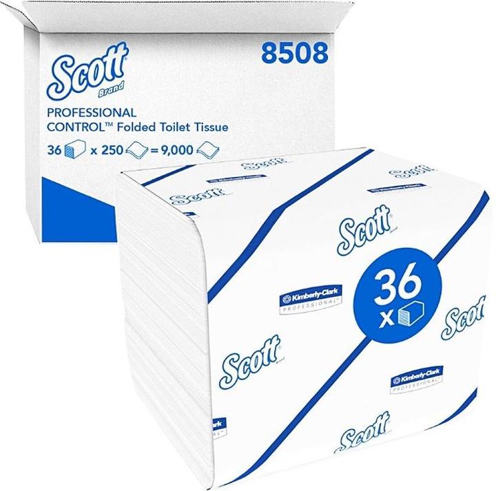 Scott Sports Papier toilette feuille à feuille 2 plis blanc (250 x)