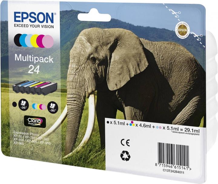 Actual product image Epson Multipack 24, Claria Photo HD (M, C, Y, FC, LC, LM)