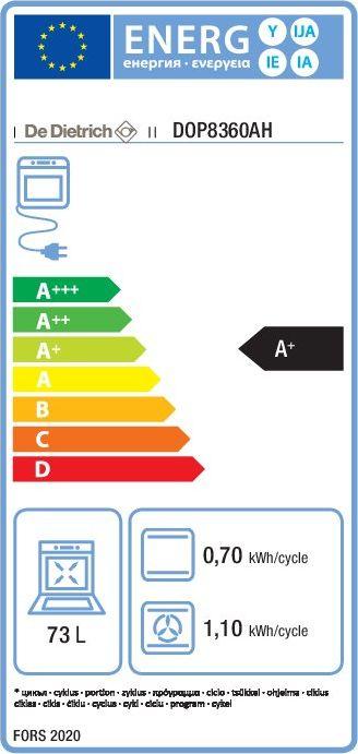 Label énergétique De Dietrich DOP 8360 AH
