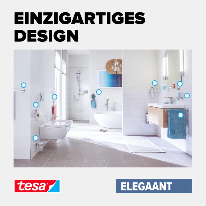 Actual product image tesa ELEGAANT Towel hook incl. adhesive solution without drilling