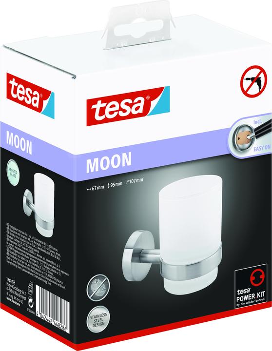 Image du produit tesa Gobelet à dents MOON avec solution adhésive sans perçage