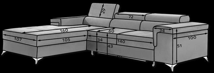Produktbild ELTAP Ricardo (Ecksofa, 4-Sitzer, Bettsofa)