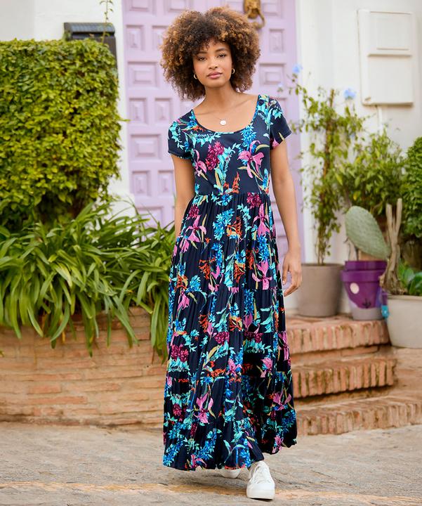 Produktbild Joe Browns Dark Floral Crinkle Maxi Dress (36)