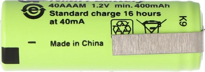 Actual product image GP Batteries Akku GP40AAAM, Size 2/3AAA mit Lötfahne Z-Form (1 pcs., 2/3 AAA, 400 mAh, Rechargeable battery)