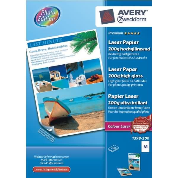 Produktbild Avery Premium Colour Laser Papier (200 g/m², 200 x, A4)