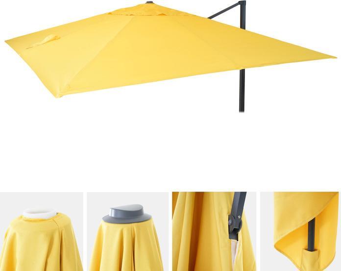 Image du produit Swisshandel24 Housse pour parasol de luxe, housse de parasol de rechange, 3x3m (Ø4,24m) polyester 2,7kg jaune (2.95 m)