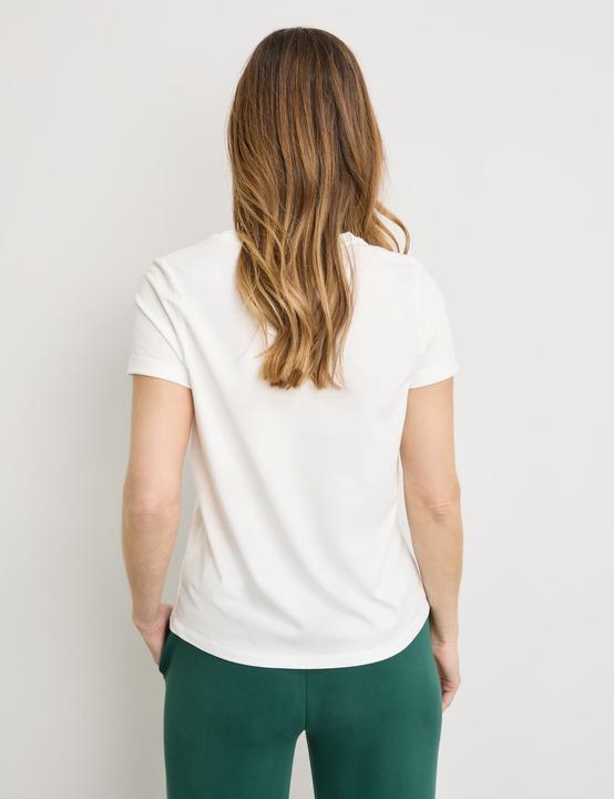Produktbild Gerry Weber T-Shirt aus Baumwolle mit Ziersteinchen T-Shirt 1/2 Arm - 63000 (46)