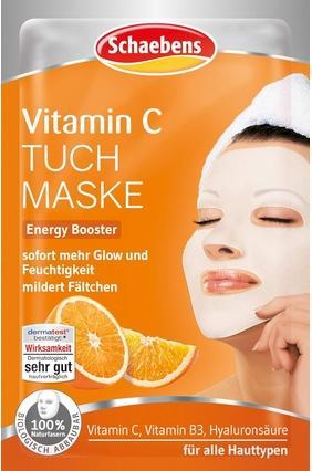 Schaebens Vitamin C, Gesichtsmaske mit Orangenextrakt, 1 Stück