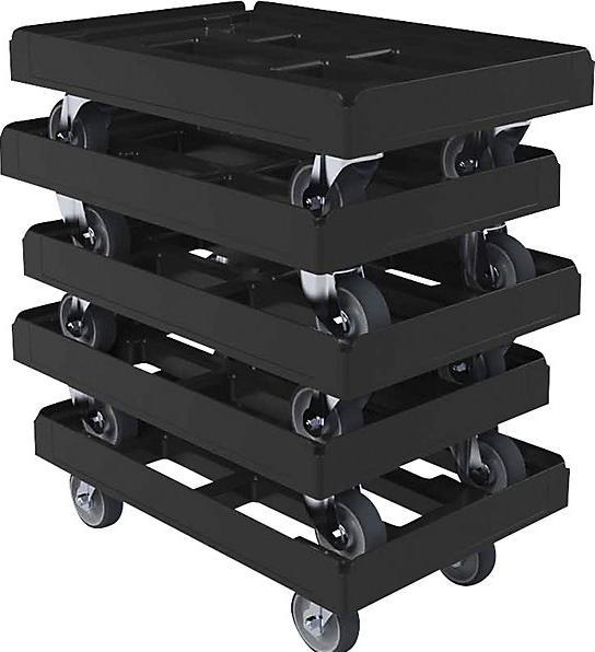 Actual product image eurokraft basic Transport dolly, black, made of recycled material, max. load 300 kg. (300 kg)