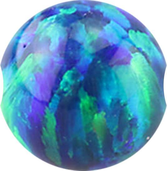 Actual product image Star Piercing Ball Closure ball opal blue (without brass)