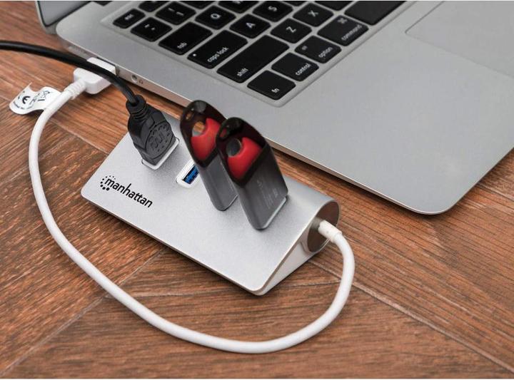 Actual product image Manhattan 163767 4x USB 3.0 (USB-A, 4 Ports)