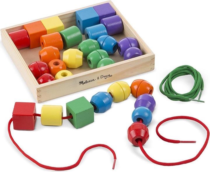 Melissa & Doug Premières perles de bois à enfiler