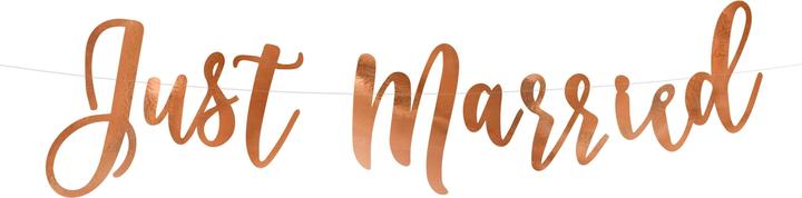 Produktbild Partydeco Girlande Just Married 20 x 77 cm, Rosegold