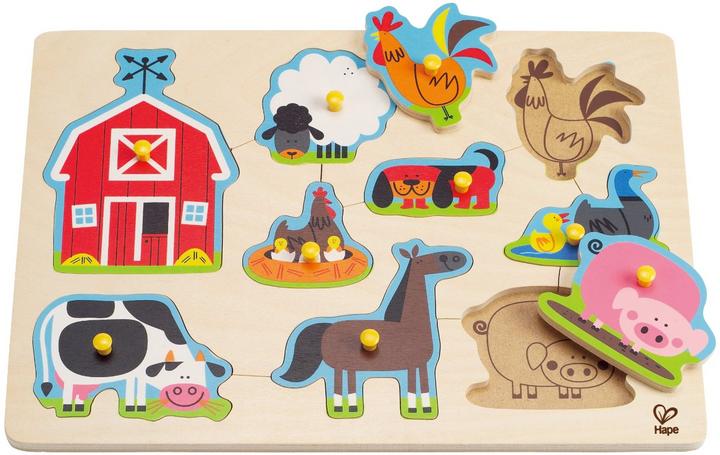 Hape Puzzle à encastrements Animaux de la ferme