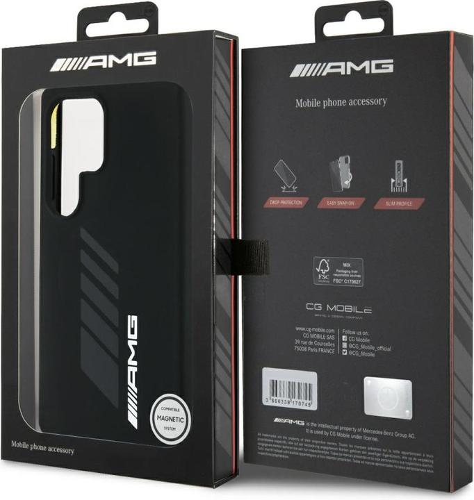 Immagine prodotto Mercedes AMG Oversize Rhombs MagSafe Case for Samsung Galaxy S25 Ultra - Black (Samsung Galaxy S25 Ultra)