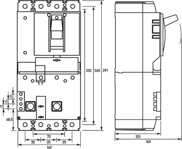 Produktbild Doepke DOEP DFL8 160-4/X-A FI/Leistungsschalter DFL8 4-pol. 160A X