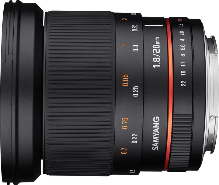 Image du produit Samyang 20mm f/1.8 ED AS UMC Canon EF (Canon EF, Plein format)