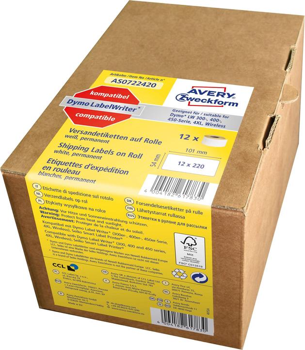 Immagine prodotto Avery Etichette indirizzo 101 x 54 mm carta 1 pz. permanente