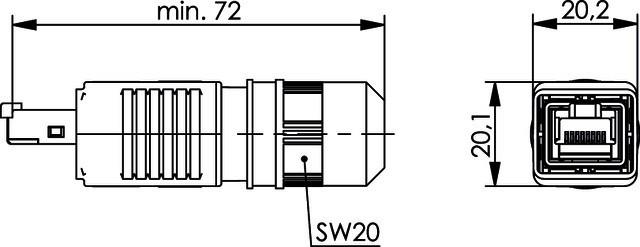 Produktbild Telegärtner RJ45-Steckerset Variante 4 Stecker, gerade Pole: 8P8C J80026A0016 Schwarz J80026A0016 1 St. (CAT6)
