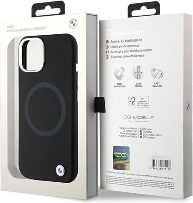 Produktbild BMW BMHMP15SSILBK2 iPhone 15 6.1" czarny/black Signature Liquid Silicone MagSafe (Apple iPhone 15)
