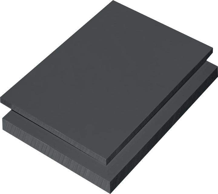 Produktbild S Polytec Hart PVC Zuschnitt, 15mm Dunkelgrau 100 x 49cm