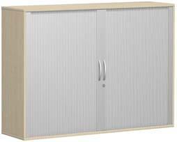 Actual product image Geramöbel Tambour door cupboard, PRO A1152x1600x425, 3OH, silver