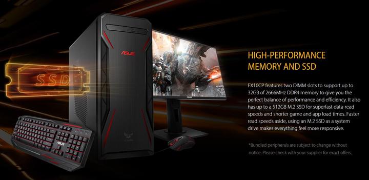 ASUS TUF Gaming FX10CP-CH009T (Intel Core i5-8400, 8 Go, 128 Go, GeForce GT 1030)