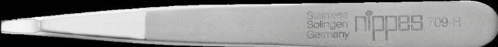 Actual product image Nippes Cosmetic tweezers angled stainless steel, matt 709R
