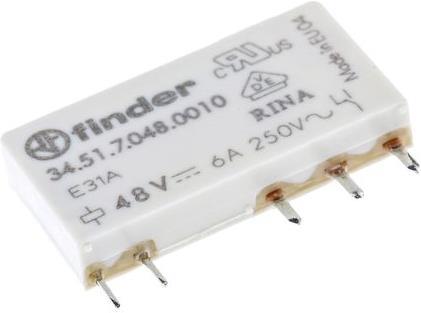 Actual product image Finder PCB power relay, 6A 48Vdc coil