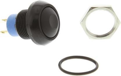 APEM Round black button switch,NO contacts