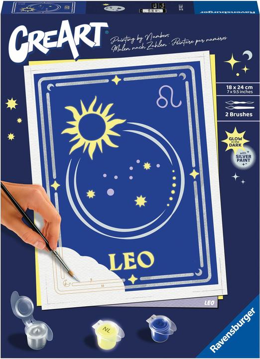 Produktbild Ravensburger CreArt - Malen nach Zahlen 23743 - Zodiac Sign: Leo, Sternzeichen Löwe - ab 14 J