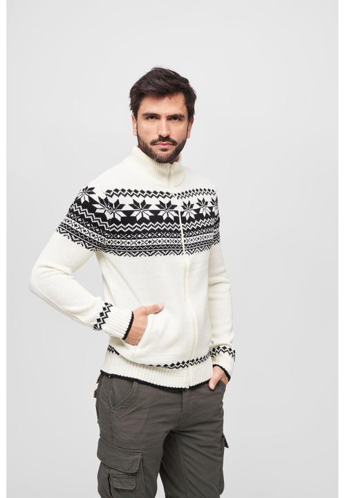 Image du produit Brandit Cardigan norvégien Taille 3XL Couleur Blanc (3XL)
