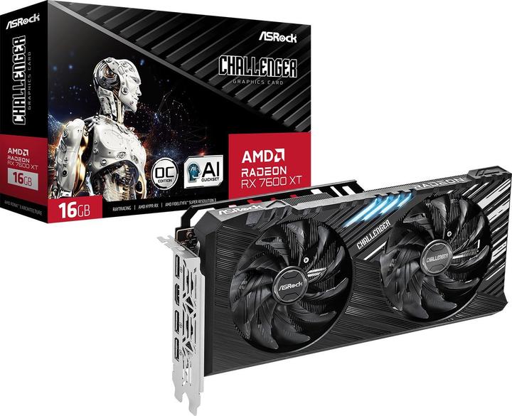 Actual product image AsRock RX 7600XT Challenger OC (16.38 GB)