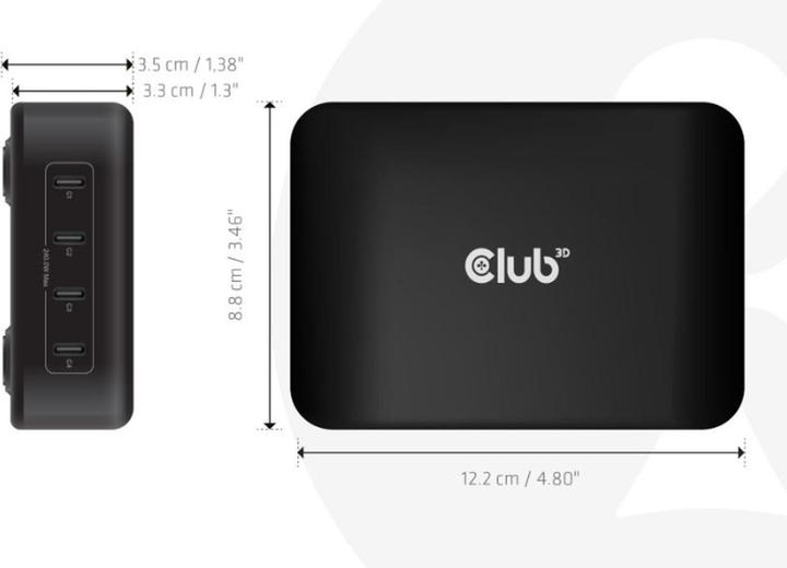 Produktbild Club 3D Club3D Reiseladegerät 4xUSB Typ C PD 240W retail (240 W)