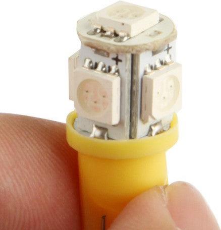 Actual product image Hermex 2x T10 5 LED SMD Car Lighting Bulbs Lamps Bulbs- XENON Yellow